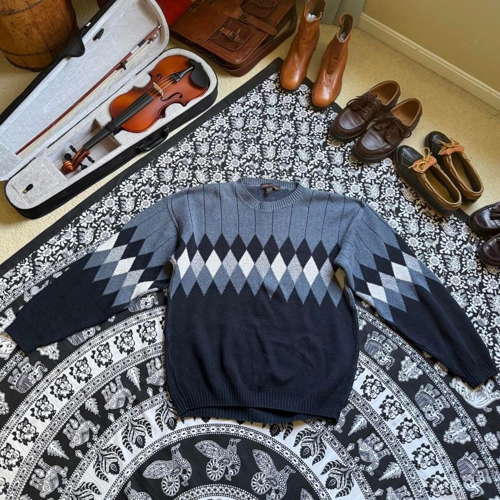 Vintage Color Block Sweater